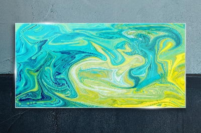 Glas foto Oceaanwervelingen van kleur