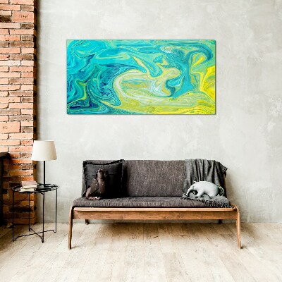 Glas foto Oceaanwervelingen van kleur