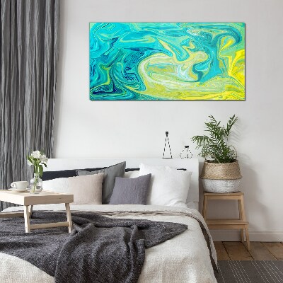 Glas foto Oceaanwervelingen van kleur