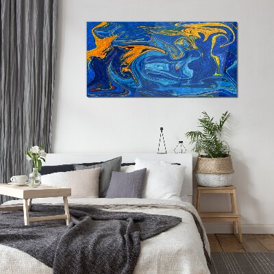 Schilderij op glas Oceanische wervelingen van kleur