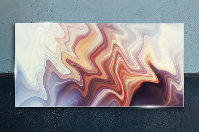 Glas foto Golven van kleurrijke abstractie