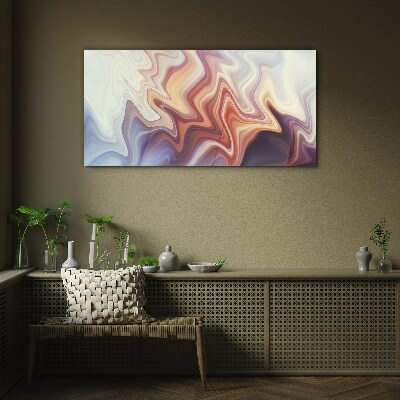 Glas foto Golven van kleurrijke abstractie