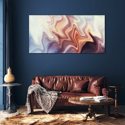 Glas foto Golven van kleurrijke abstractie