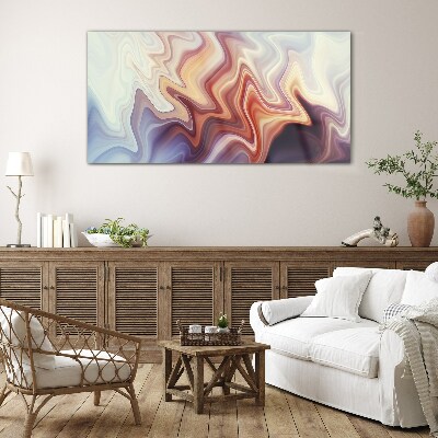 Glas foto Golven van kleurrijke abstractie