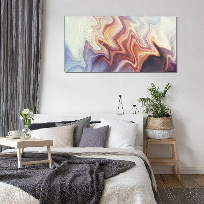 Glas foto Golven van kleurrijke abstractie