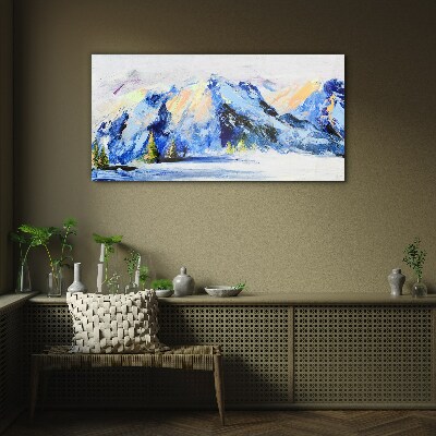 Foto op glas Winterberglandschap