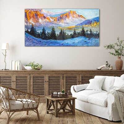 Glas foto Winterberglandschap