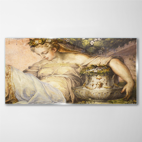 Glas foto Muze in de tuin