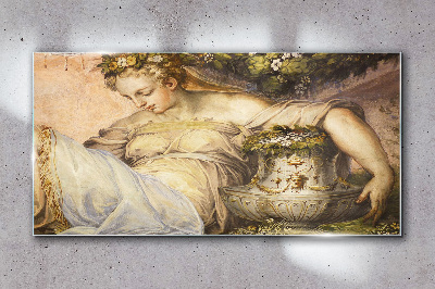 Glas foto Muze in de tuin