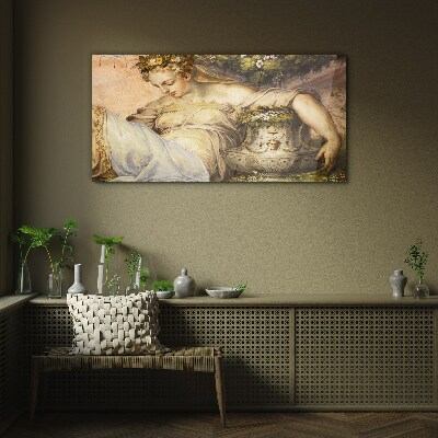 Glas foto Muze in de tuin