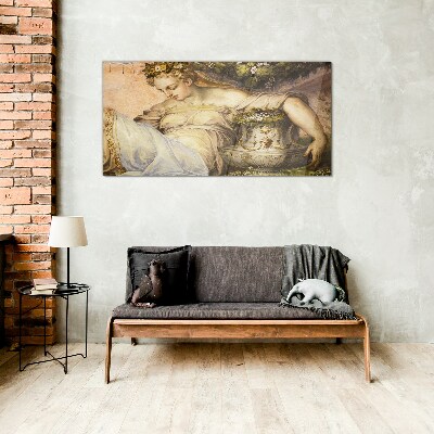 Glas foto Muze in de tuin