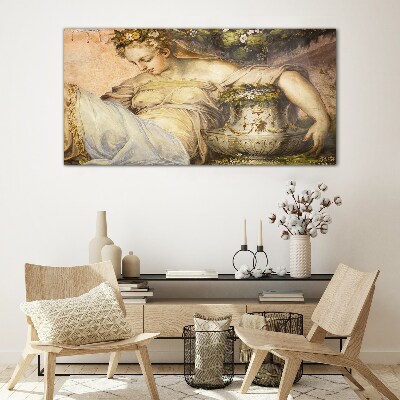 Glas foto Muze in de tuin