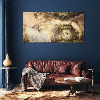 Glas foto Muze in de tuin