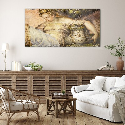 Glas foto Muze in de tuin