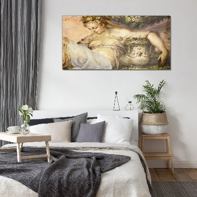 Glas foto Muze in de tuin