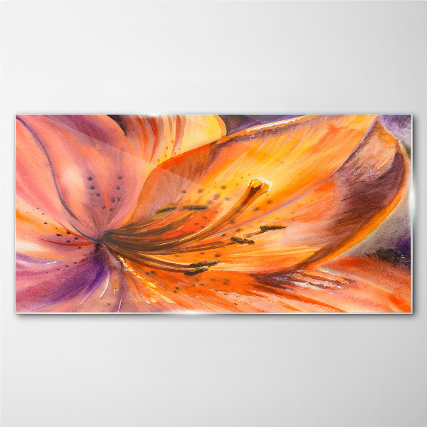 Schilderij op glas Bloemenverrukking