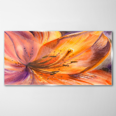 Schilderij op glas Bloemenverrukking