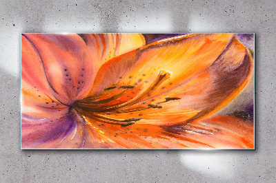 Schilderij op glas Bloemenverrukking