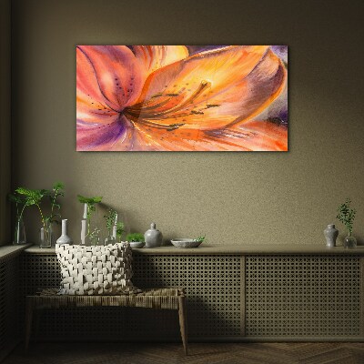 Schilderij op glas Bloemenverrukking