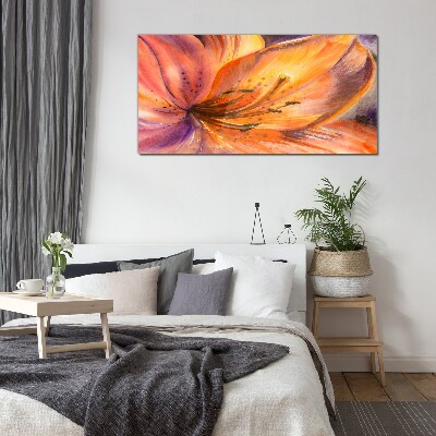 Schilderij op glas Bloemenverrukking