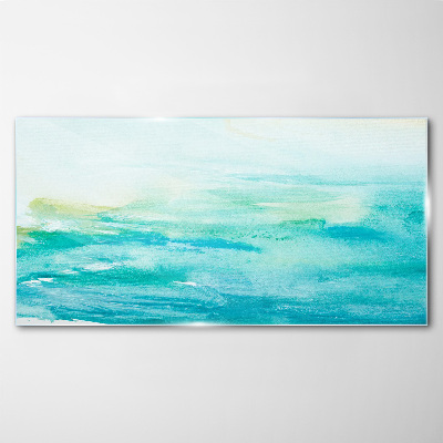 Glas foto Rustige schaduwen van de zee