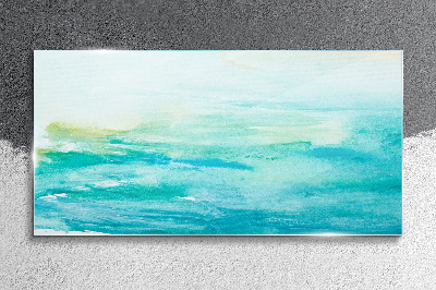 Glas foto Rustige schaduwen van de zee