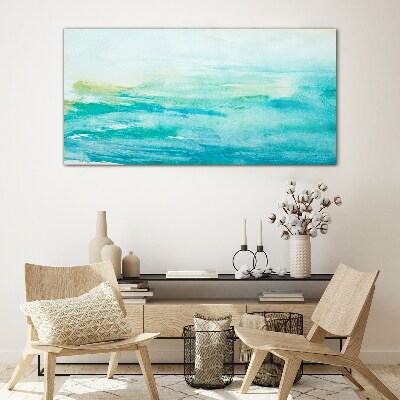 Glas foto Rustige schaduwen van de zee