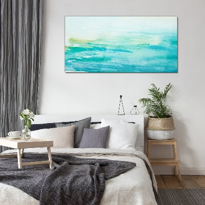 Glas foto Rustige schaduwen van de zee