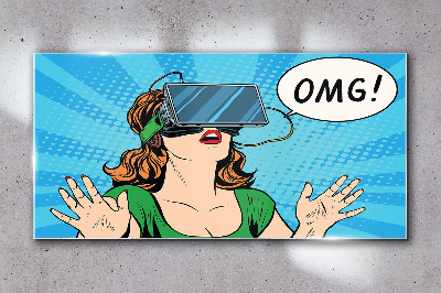 Glas foto Verrassing in virtual reality