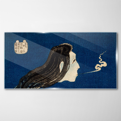 Glas foto Intentie in de rook