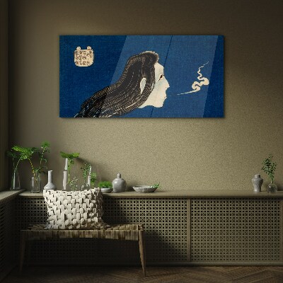 Glas foto Intentie in de rook