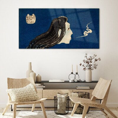 Glas foto Intentie in de rook