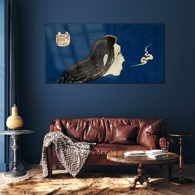 Glas foto Intentie in de rook