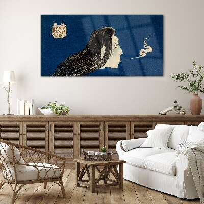 Glas foto Intentie in de rook