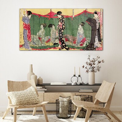 Foto op glas Een scène uit het Japanse dagelijkse leven