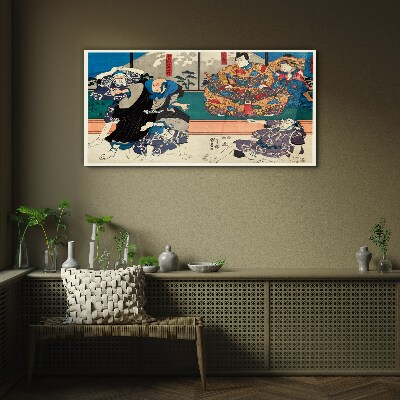 Foto op glas Traditioneel Japans podium