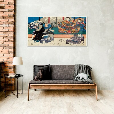 Foto op glas Traditioneel Japans podium