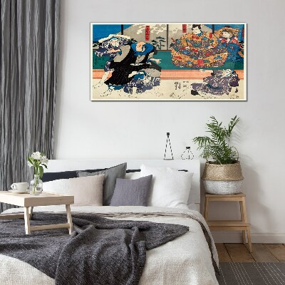 Foto op glas Traditioneel Japans podium