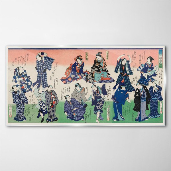Schilderij op glas Traditionele Japanse dansen