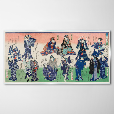Schilderij op glas Traditionele Japanse dansen