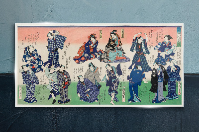 Schilderij op glas Traditionele Japanse dansen