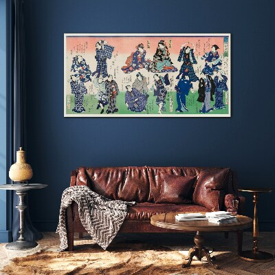 Schilderij op glas Traditionele Japanse dansen