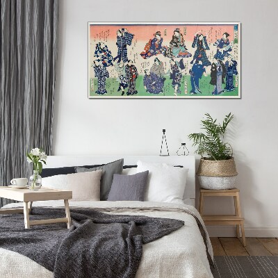 Schilderij op glas Traditionele Japanse dansen