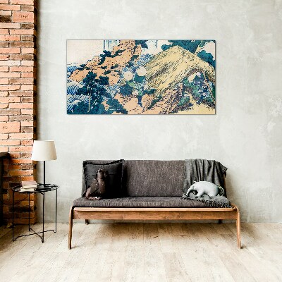 Foto op glas Japans plattelandsgezicht