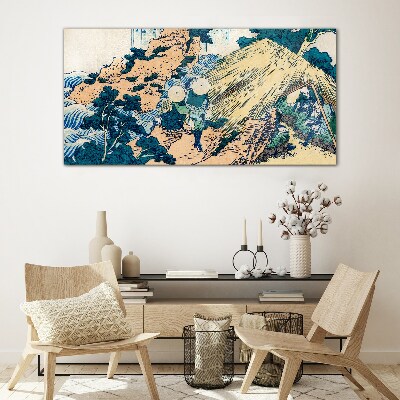 Foto op glas Japans plattelandsgezicht