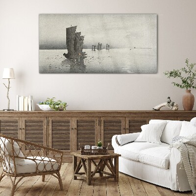 Foto op glas Een rustige reis over het water