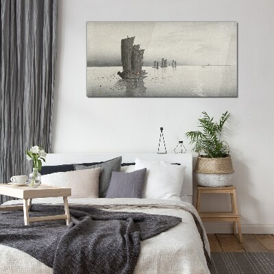 Foto op glas Een rustige reis over het water