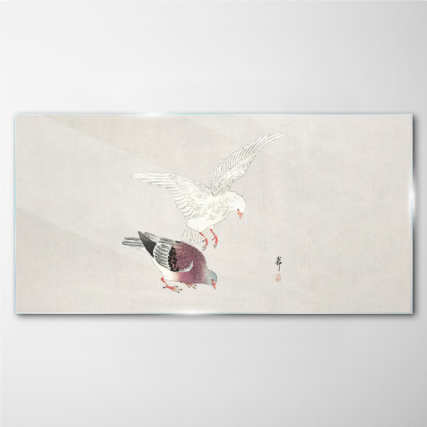 Glas foto Vogels in beweging