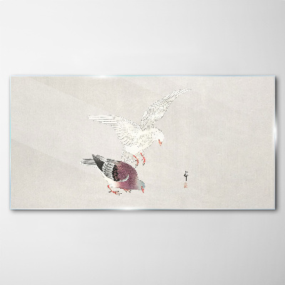 Glas foto Vogels in beweging