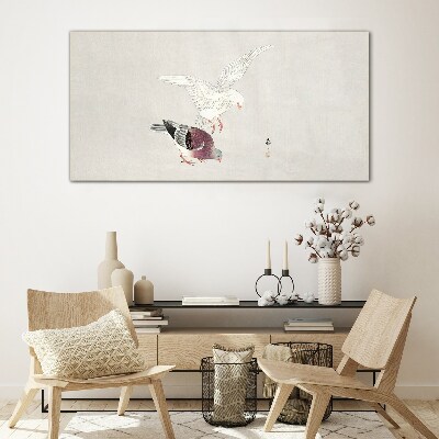 Glas foto Vogels in beweging